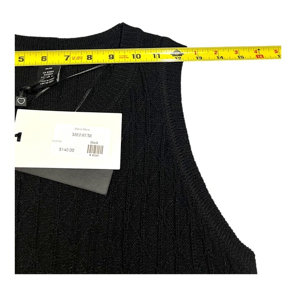 NWT Alison Sheri Black Knit Sleeveless Maxi Sweater Dress Womens Medium - Picture 7 of 13